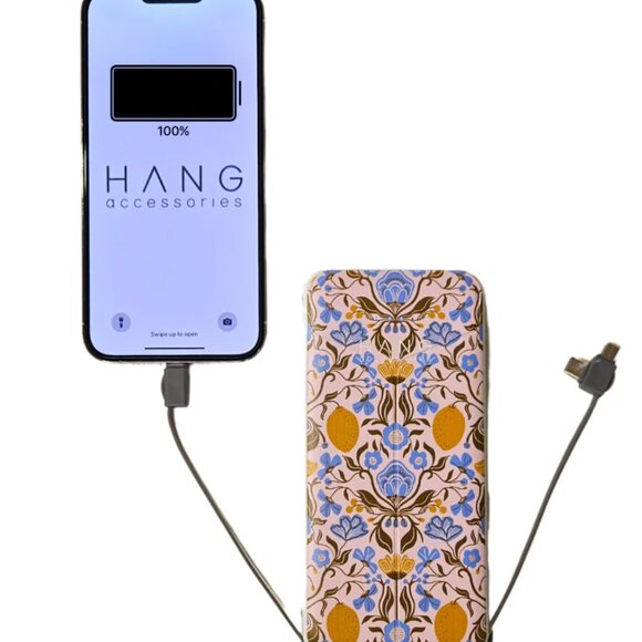 *NIB* Portable Phone Charging Bank in Amalfi Lemon Design - Picture 2 of 11